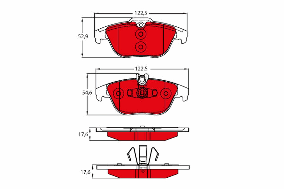 Brake Pad Set, disc brake (Rear axle)  Art. GDB2051DTE