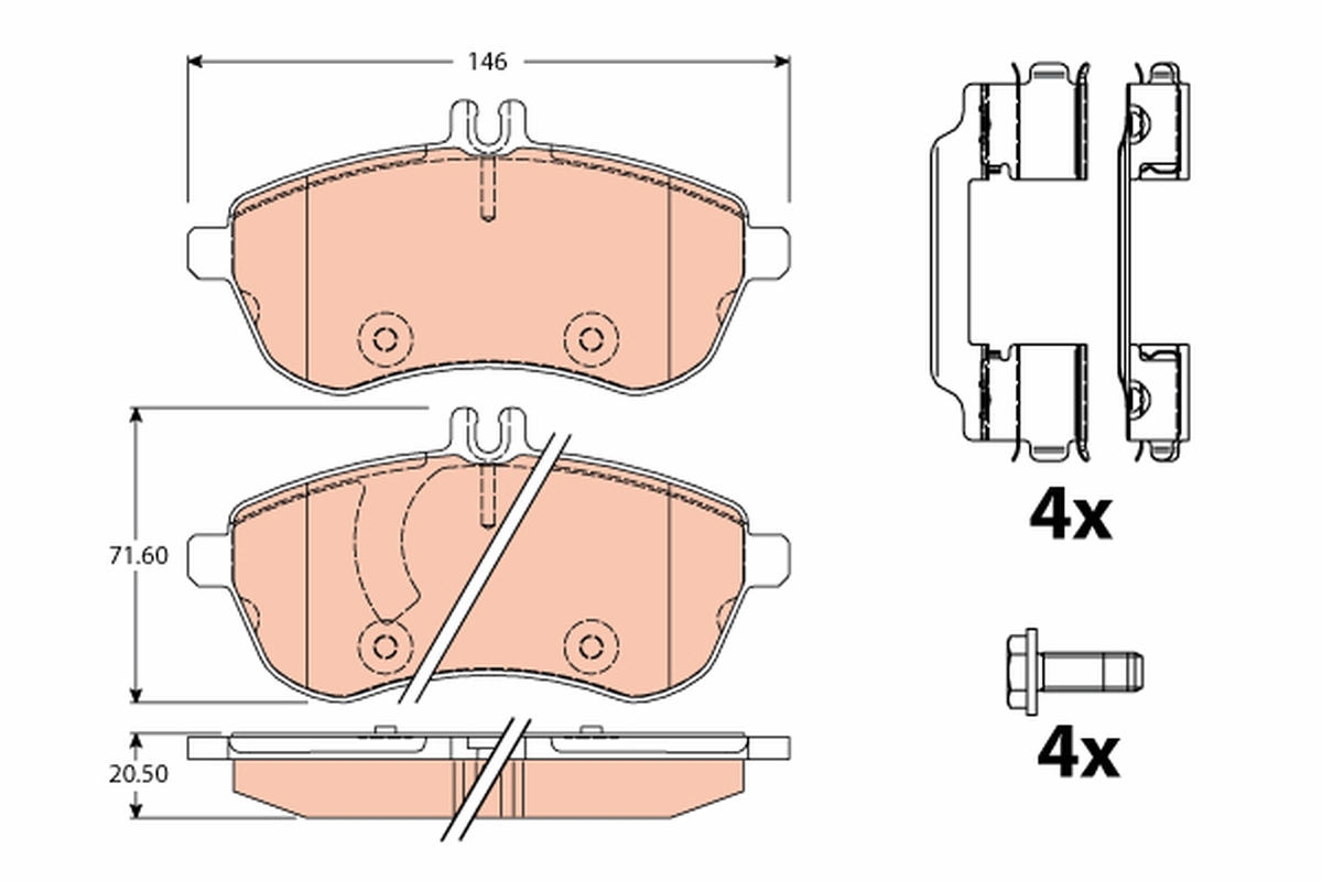 Brake Pad Set, disc brake (Front axle)  Art. GDB2056