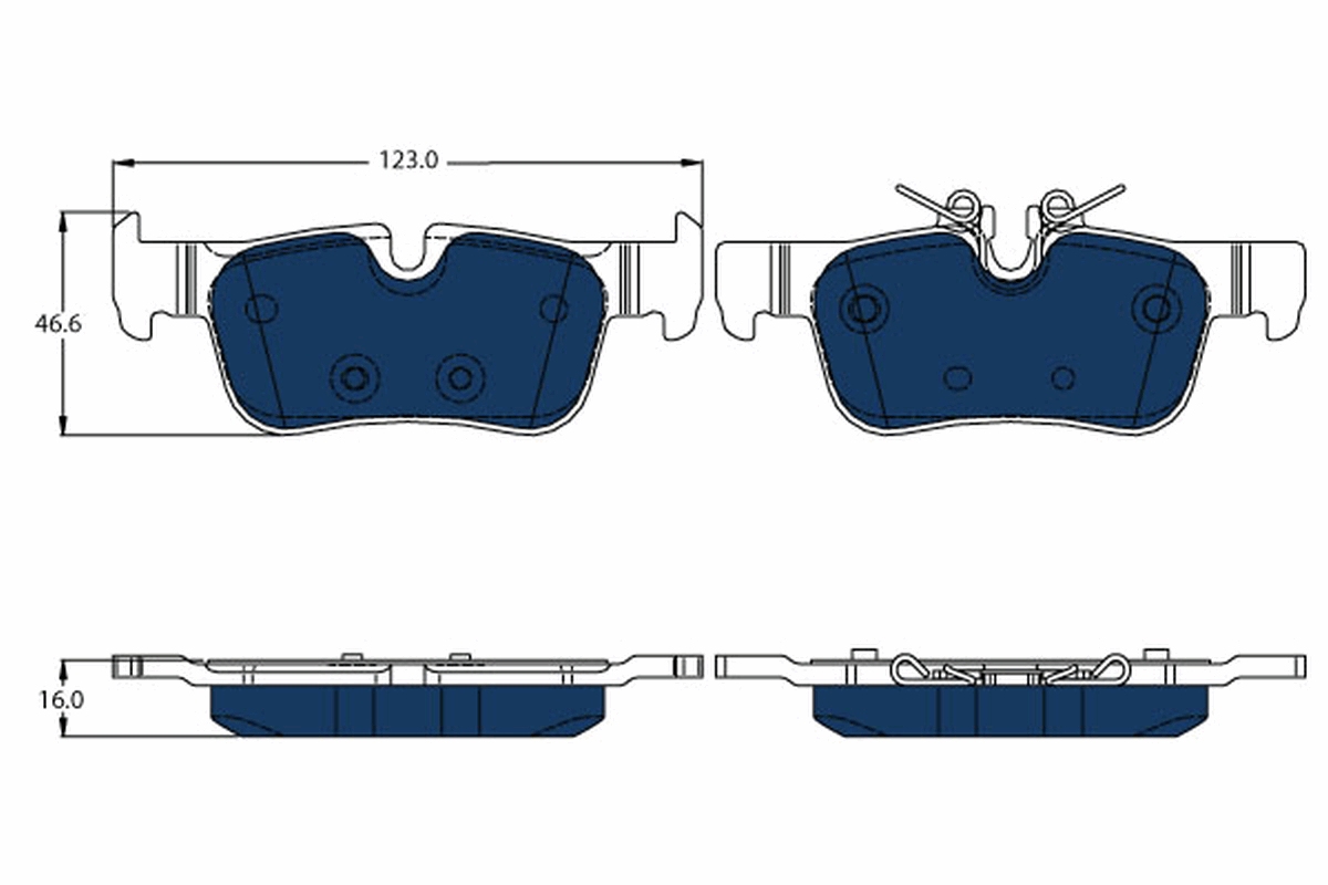 Brake Pad Set, disc brake (Rear axle)  Art. GDB2063BTE