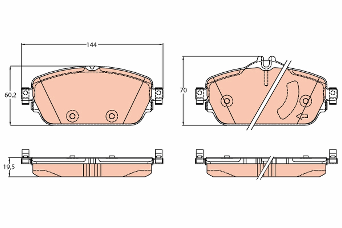 Brake Pad Set, disc brake (Front axle)  Art. GDB2070