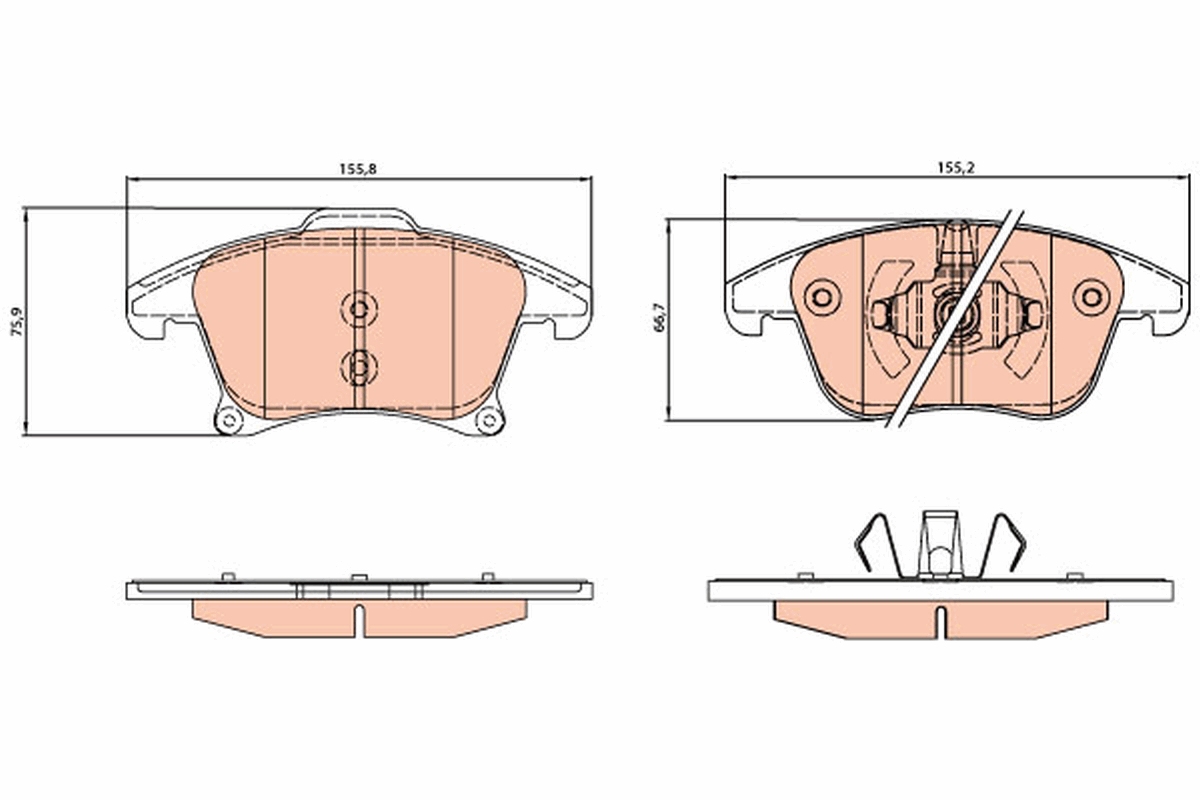 Brake Pad Set, disc brake (Front axle)  Art. GDB2075