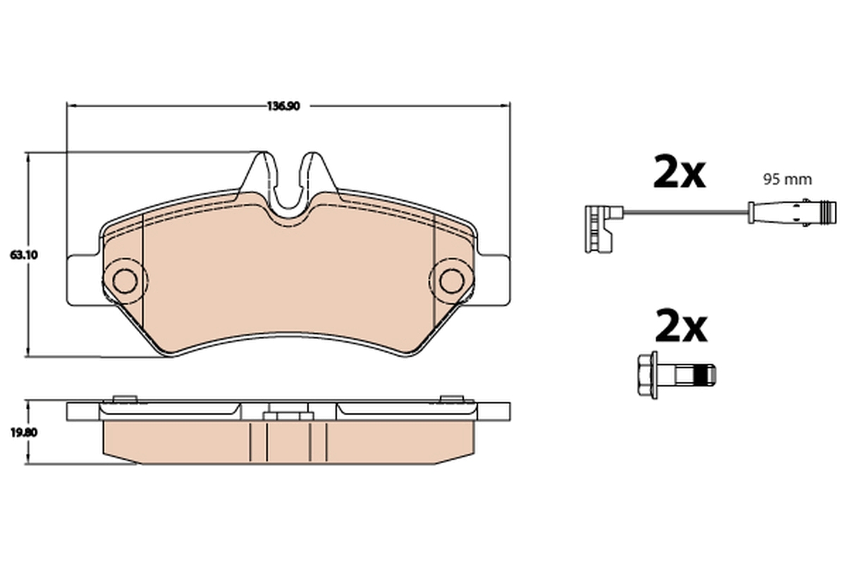 Brake Pad Set, disc brake (Rear axle)  Art. GDB2076