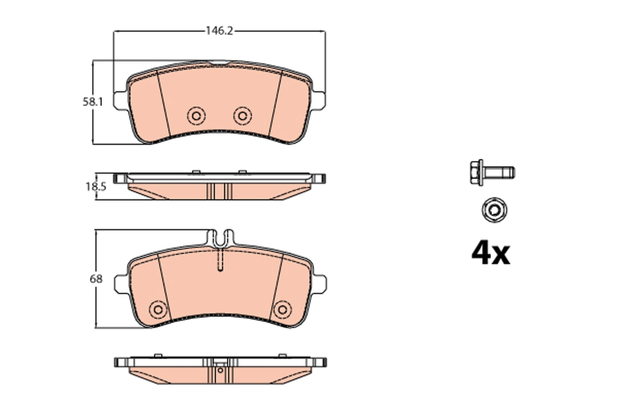 Brake Pad Set, disc brake (Rear axle)  Art. GDB2079