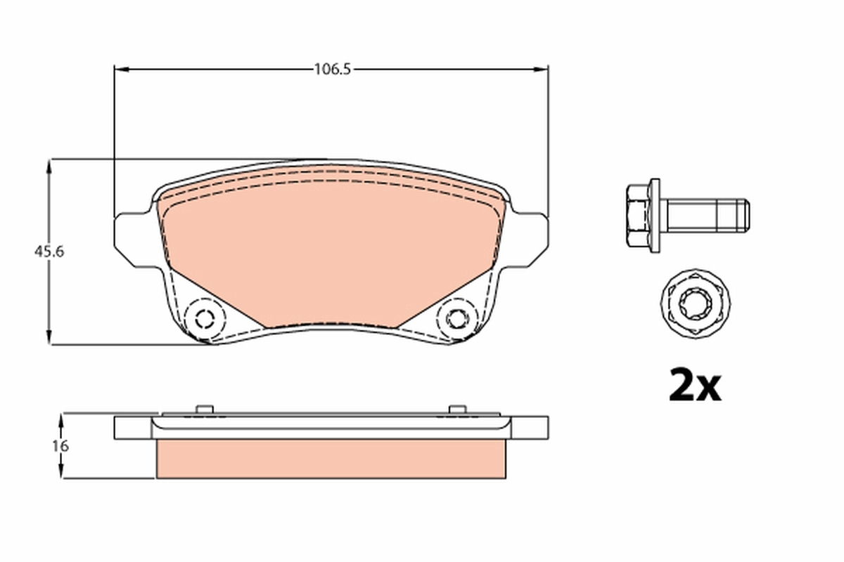 Brake Pad Set, disc brake (Rear axle)  Art. GDB2082