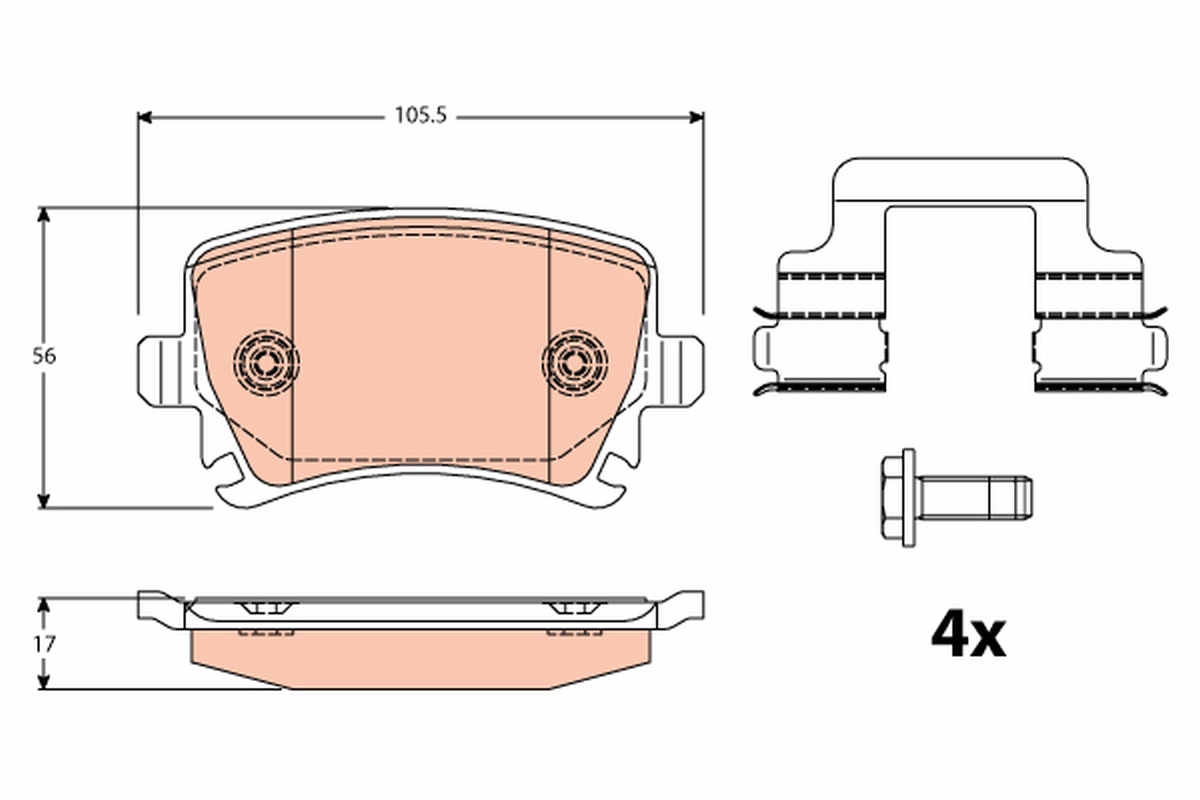 Brake Pad Set, disc brake (Rear axle)  Art. GDB2083