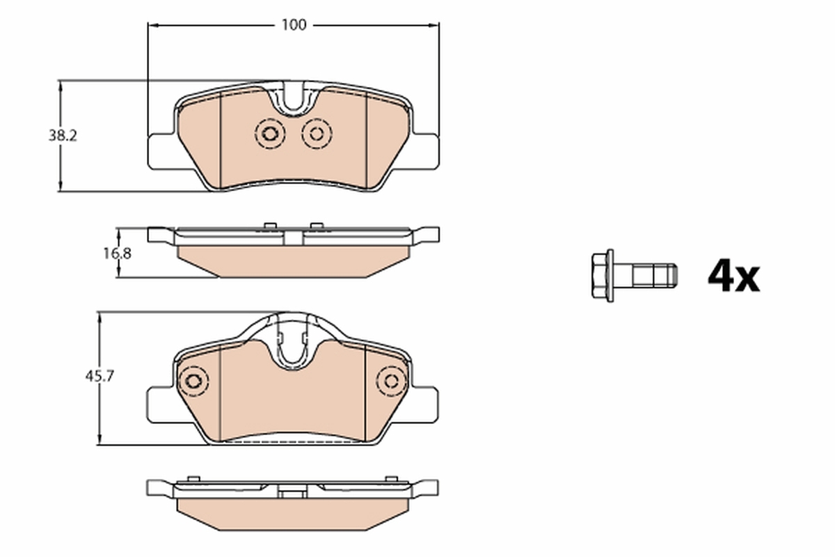 Brake Pad Set, disc brake (Rear axle)  Art. GDB2088