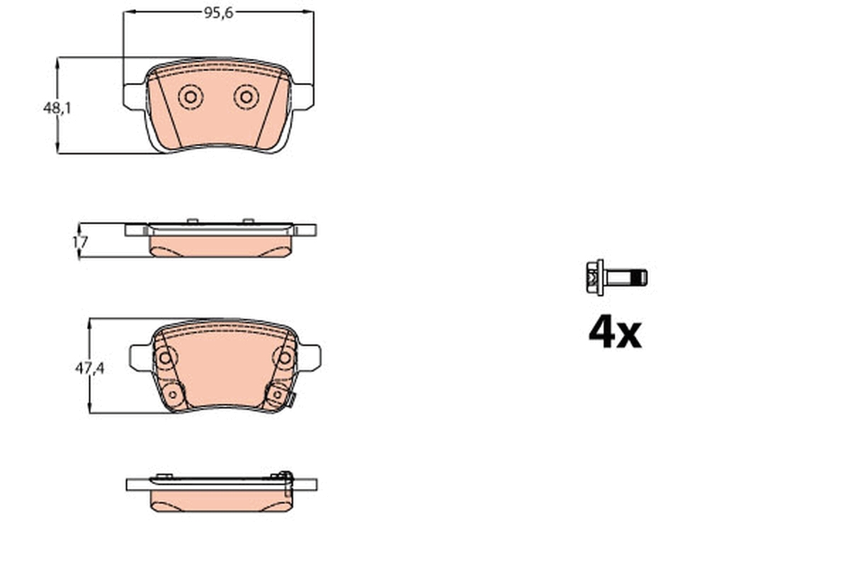 Brake Pad Set, disc brake (Rear axle)  Art. GDB2093