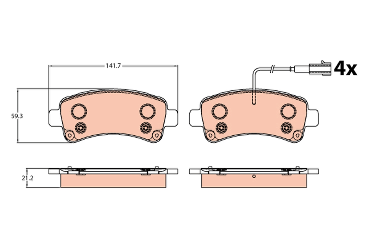 Brake Pad Set, disc brake (Rear axle)  Art. GDB2106