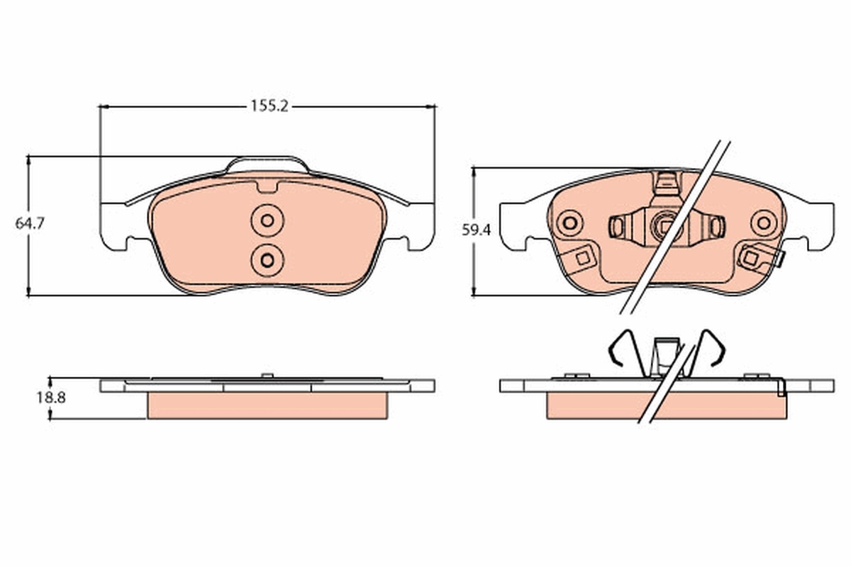 Brake Pad Set, disc brake (Front axle)  Art. GDB2111