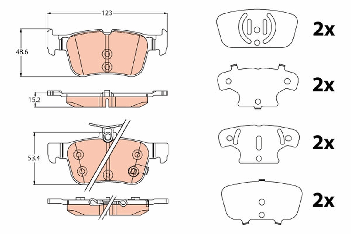 Brake Pad Set, disc brake (Rear axle)  Art. GDB2115