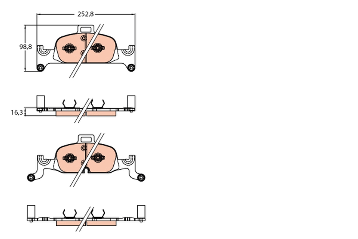 Brake Pad Set, disc brake (Front axle)  Art. GDB2126