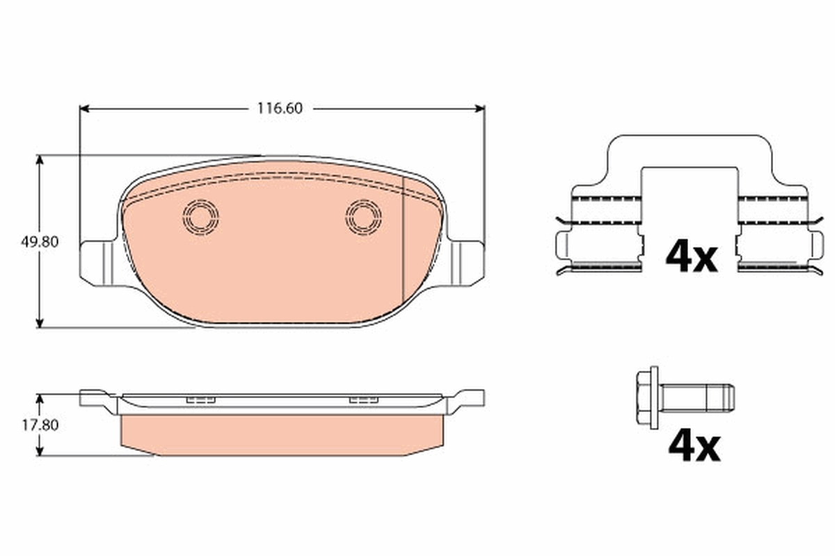 Brake Pad Set, disc brake (Rear axle)  Art. GDB2129