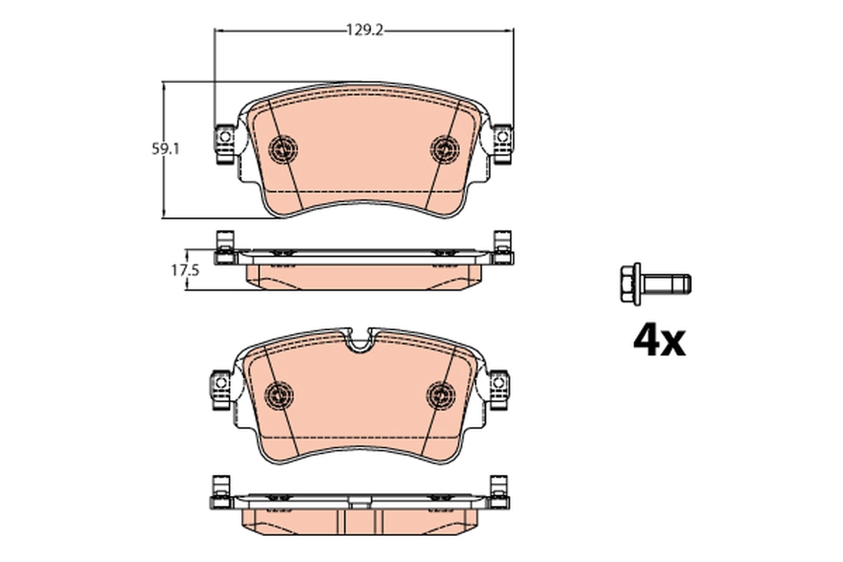 Brake Pad Set, disc brake (Rear axle)  Art. GDB2132