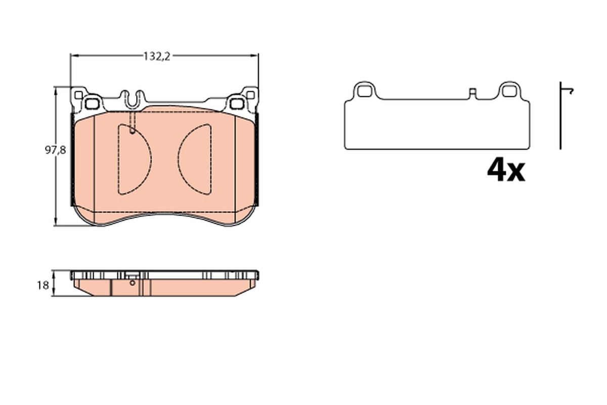 Brake Pad Set, disc brake (Front axle)  Art. GDB2144