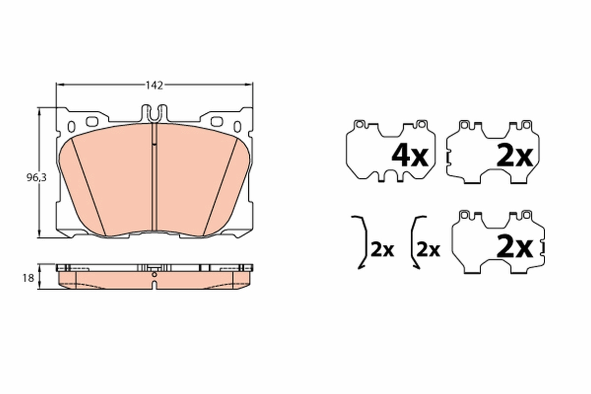 Brake Pad Set, disc brake (Front axle)  Art. GDB2150