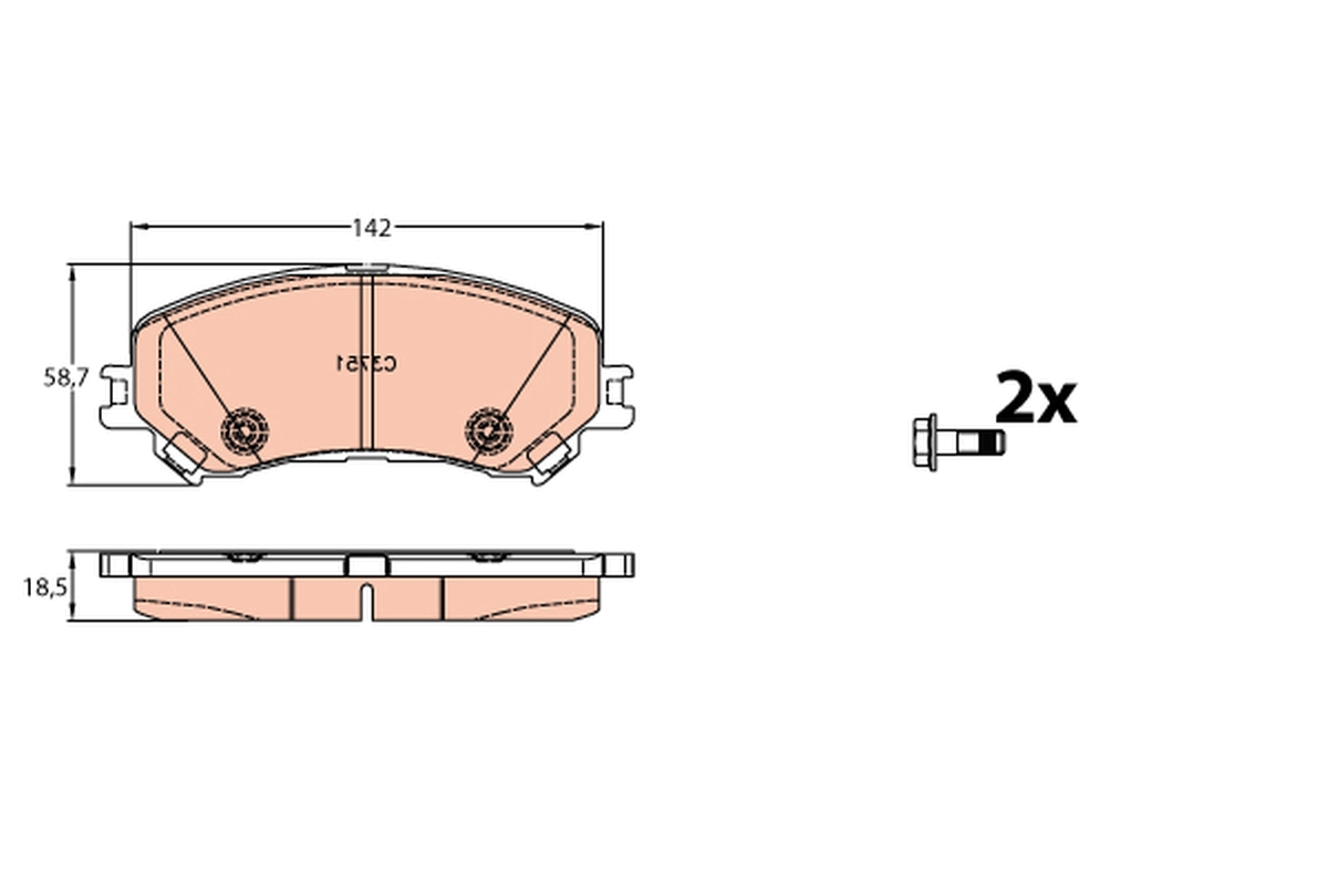 Brake Pad Set, disc brake (Front axle)  Art. GDB2152