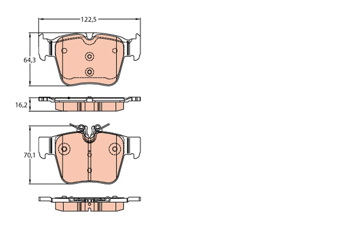 Brake Pad Set, disc brake (Rear axle)  Art. GDB2154