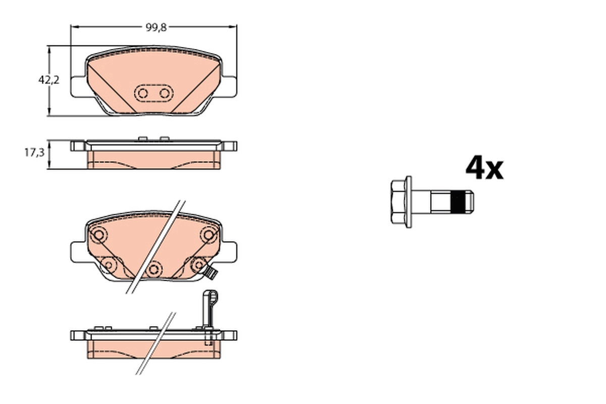 Brake Pad Set, disc brake (Rear axle)  Art. GDB2156