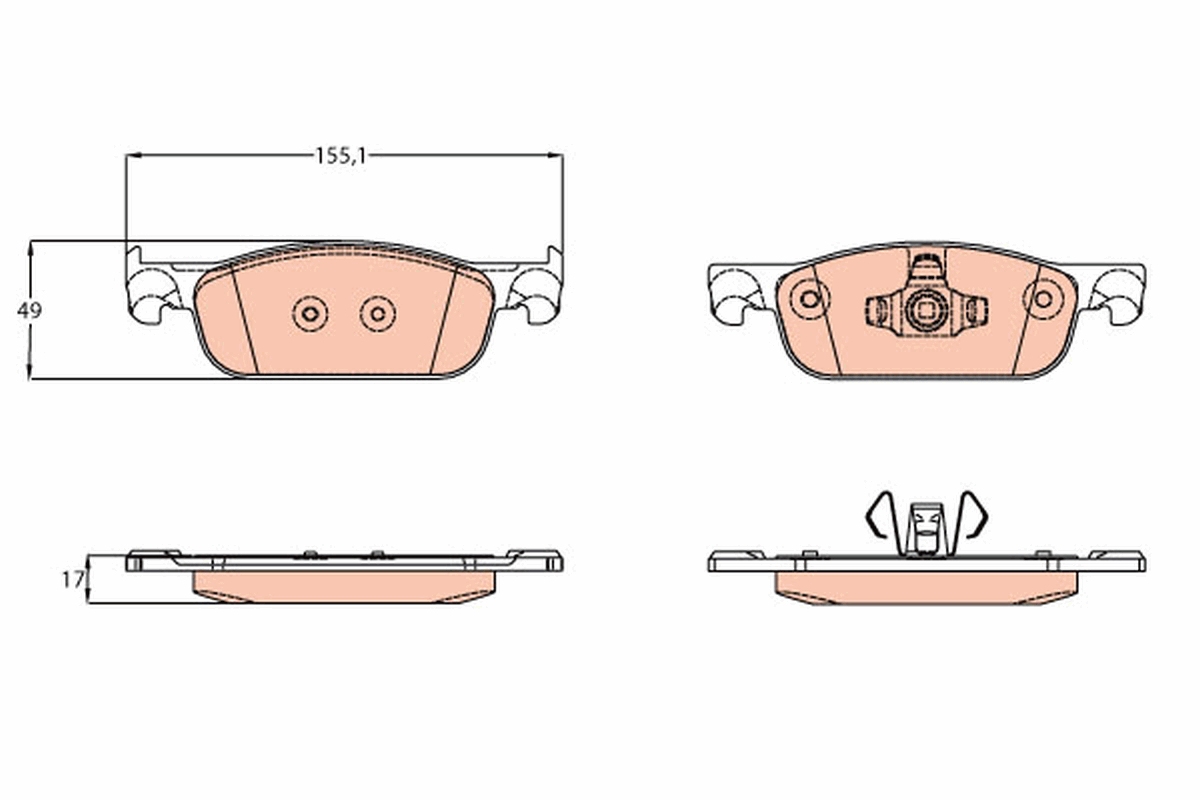 Brake Pad Set, disc brake (Front axle)  Art. GDB2157