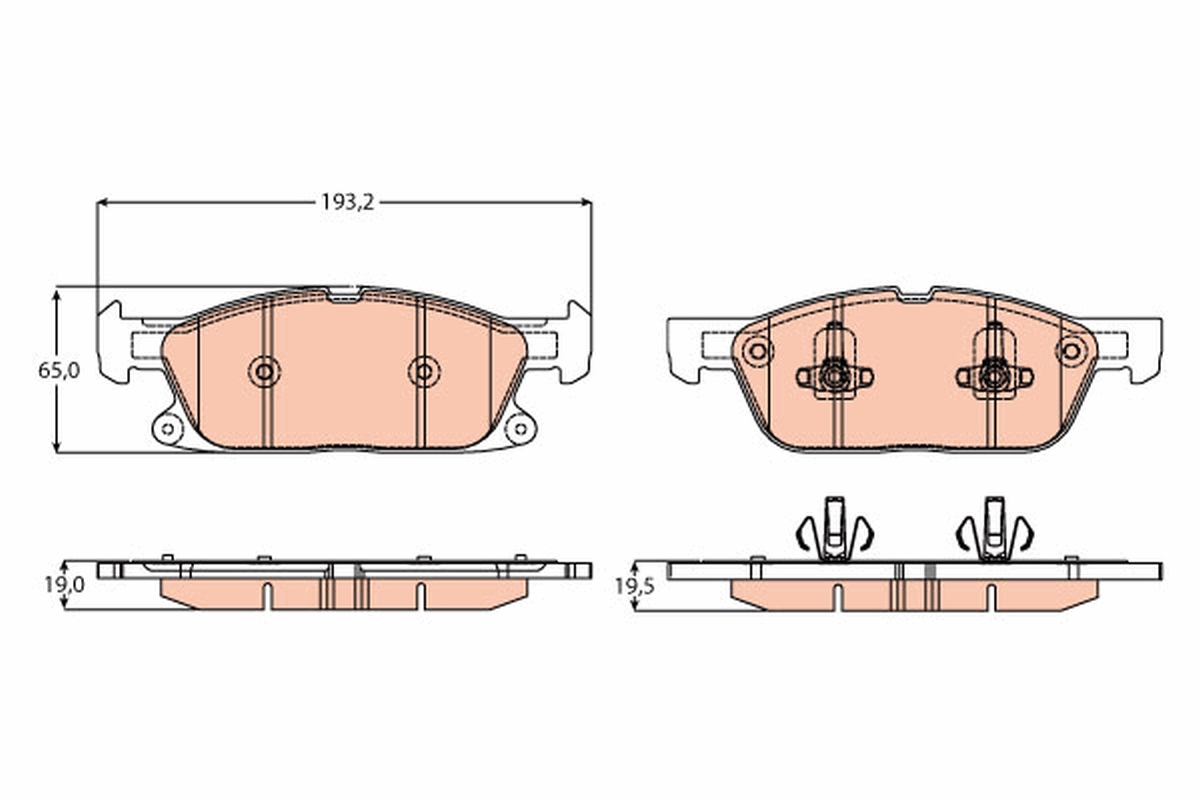 Brake Pad Set, disc brake (Front axle)  Art. GDB2167