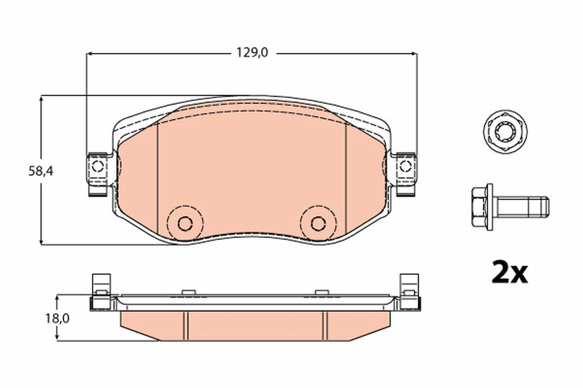 Brake Pad Set, disc brake (Front axle)  Art. GDB2175