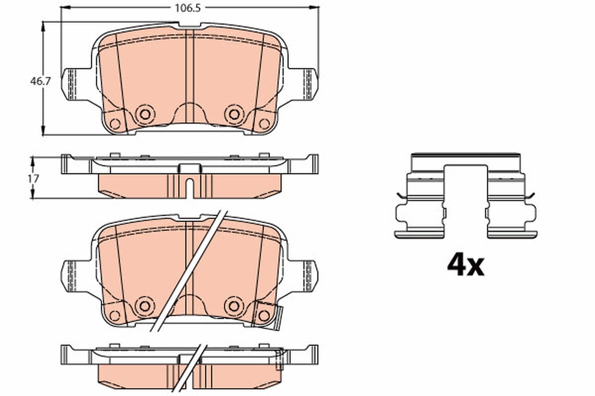 Brake Pad Set, disc brake (Rear axle)  Art. GDB2180