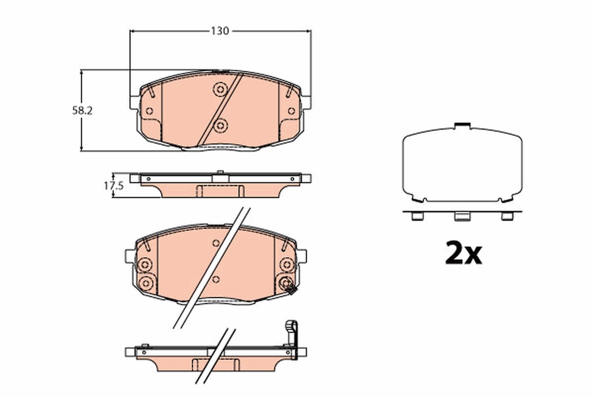 Brake Pad Set, disc brake (Front axle)  Art. GDB2192