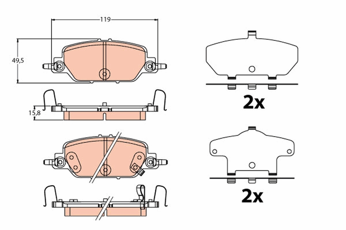 Brake Pad Set, disc brake (Front axle)  Art. GDB2217