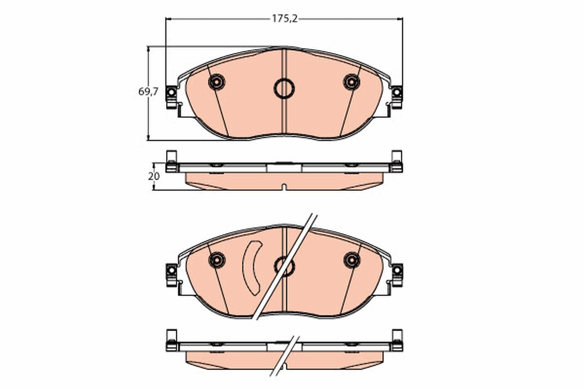 Brake Pad Set, disc brake (Front axle)  Art. GDB2219