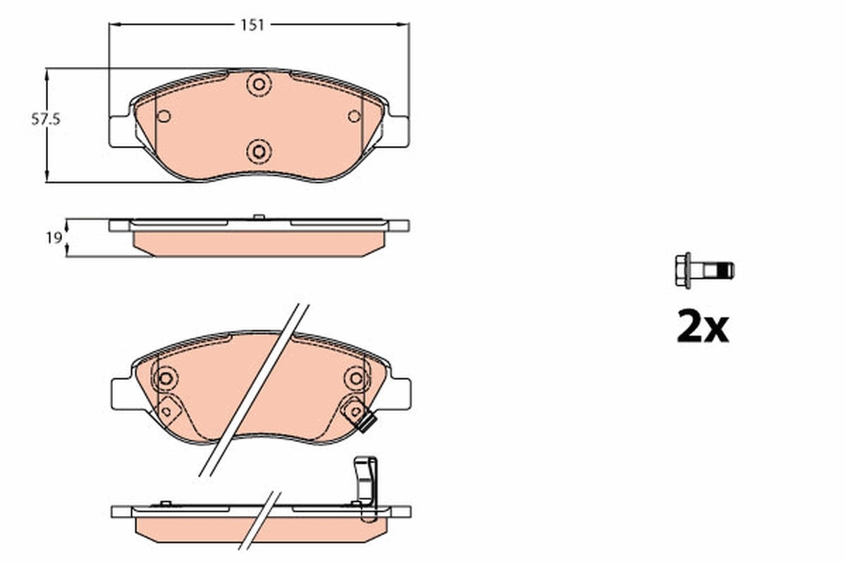 Brake Pad Set, disc brake (Front axle)  Art. GDB2228