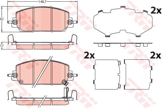 Brake Pad Set, disc brake  Art. GDB2244