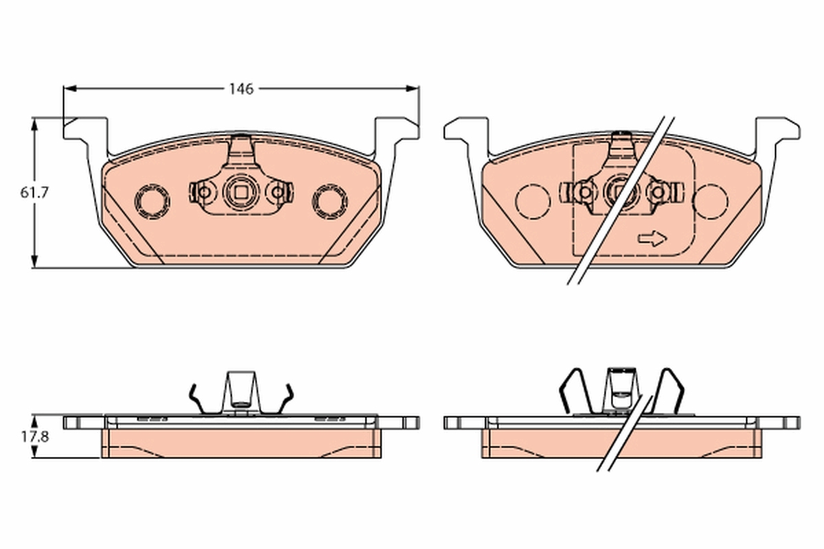 Brake Pad Set, disc brake (Double cloth)  Art. GDB2266