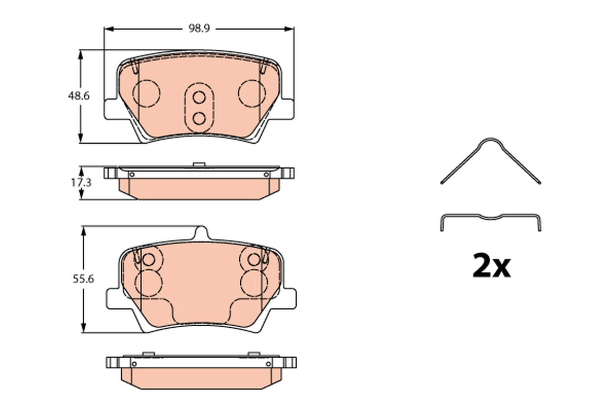 Brake Pad Set, disc brake (Rear axle)  Art. GDB2277