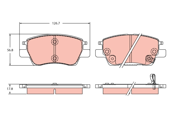 Brake Pad Set, disc brake  Art. GDB2387