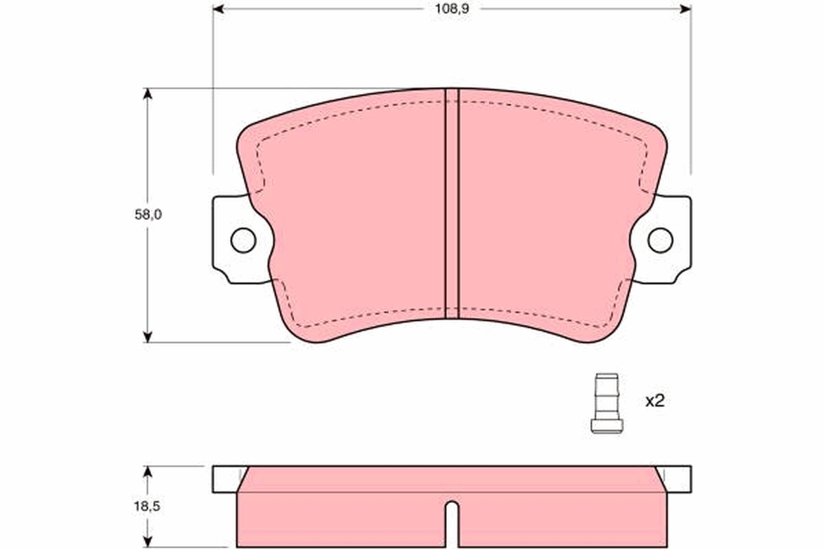 Brake Pad Set, disc brake (Front axle)  Art. GDB243