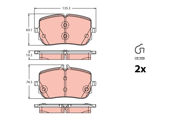 Brake Pad Set, disc brake  Art. GDB2433