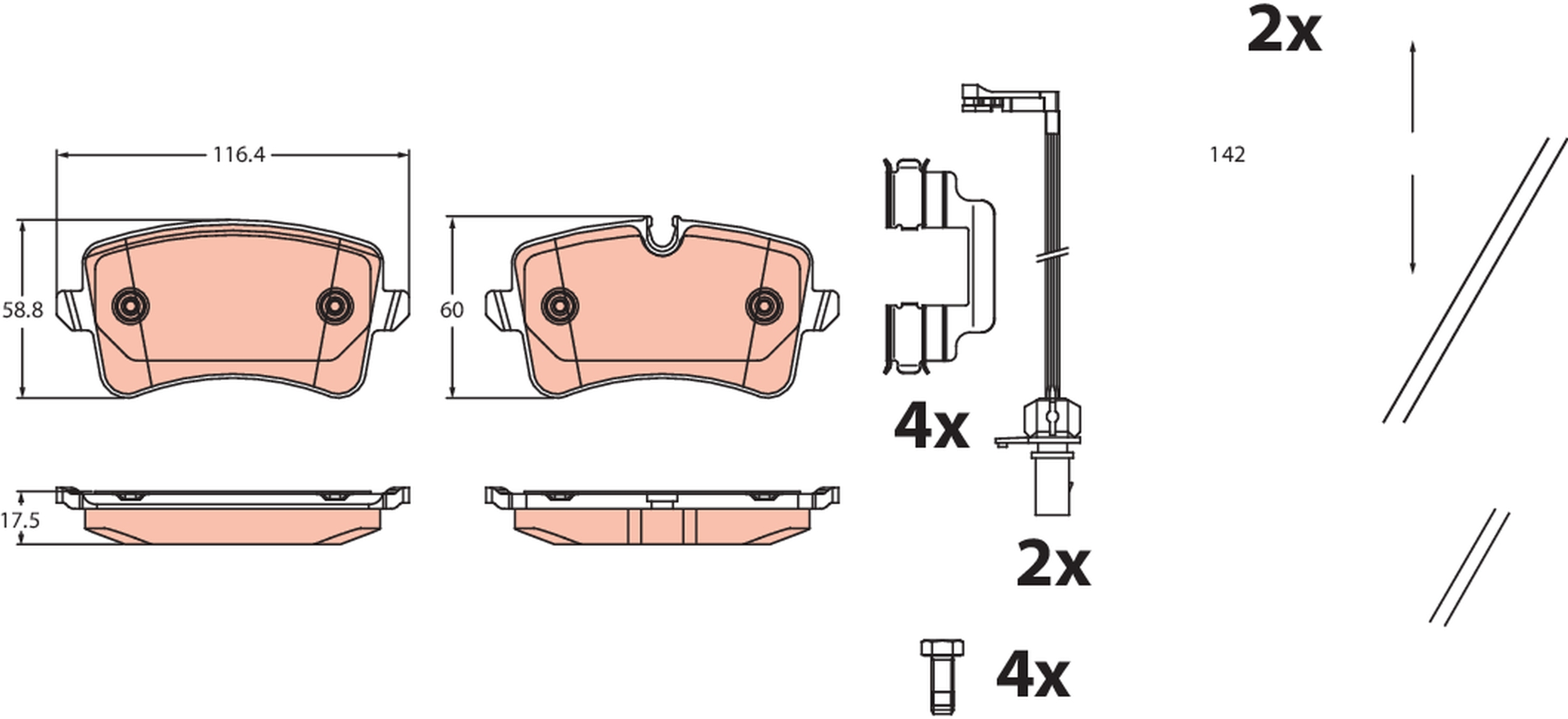 Brake Pad Set, disc brake  Art. GDB2464