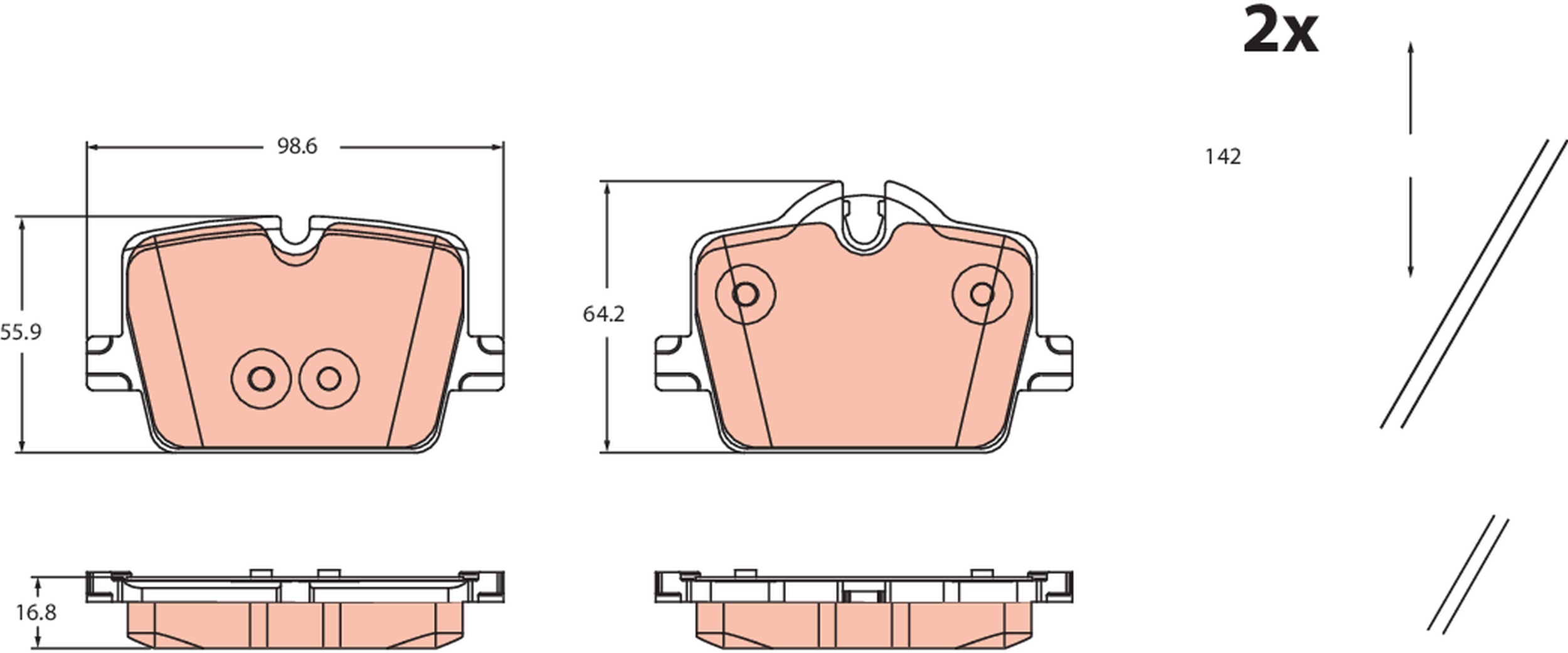 Brake Pad Set, disc brake  Art. GDB2487