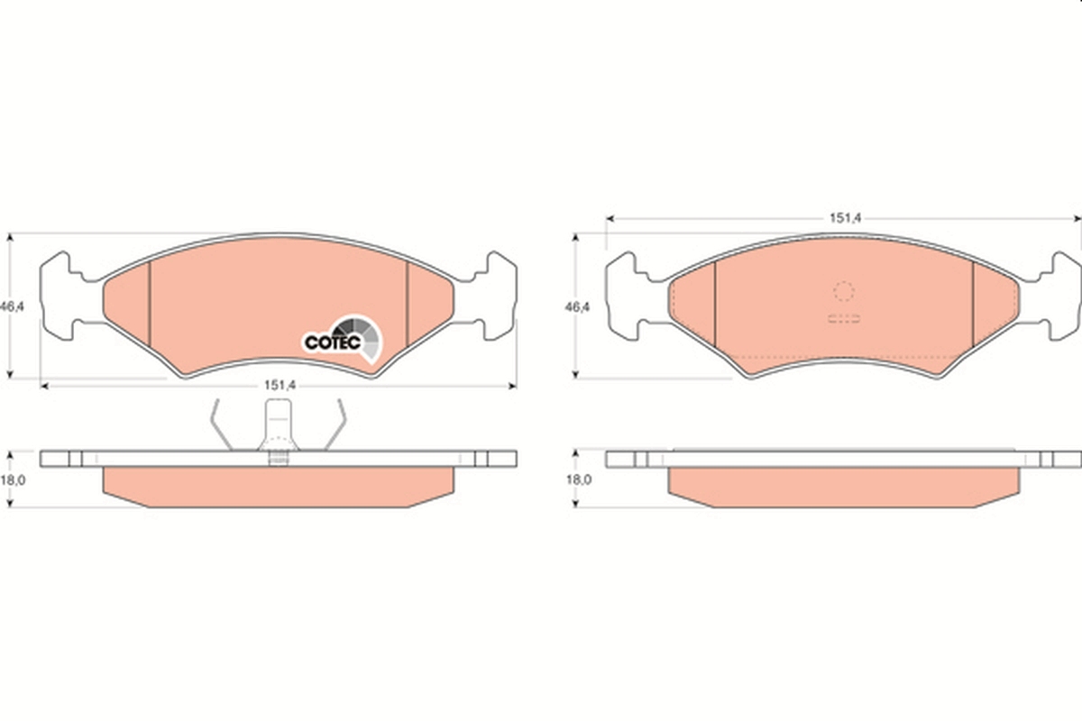 Brake Pad Set, disc brake (Front axle)  Art. GDB255