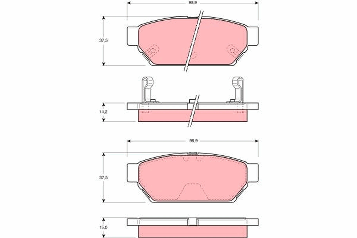 Brake Pad Set, disc brake (Rear axle)  Art. GDB3045