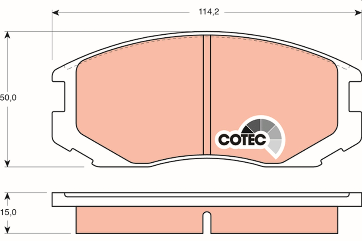 Brake Pad Set, disc brake (Front axle)  Art. GDB3046