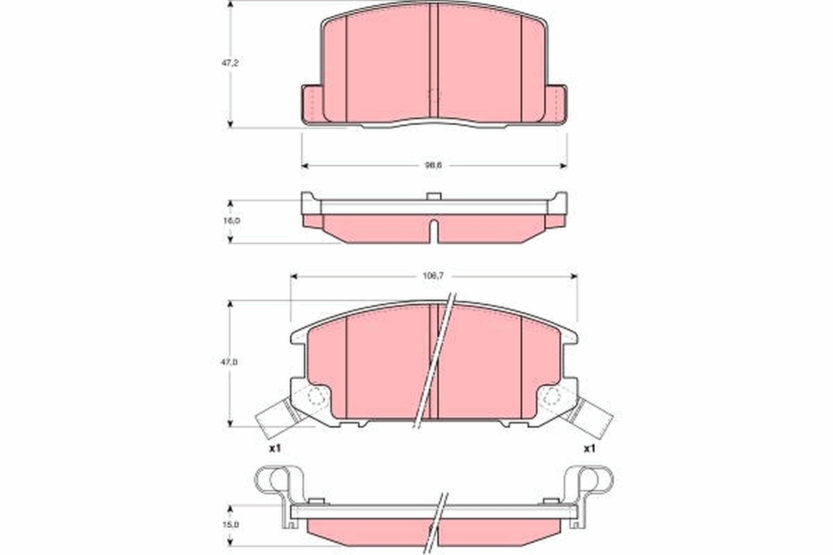 Brake Pad Set, disc brake (Rear axle)  Art. GDB3058