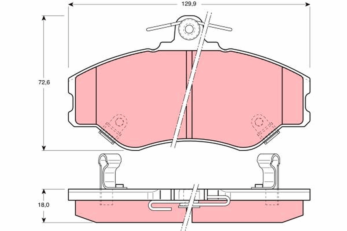 Brake Pad Set, disc brake (Front axle)  Art. GDB3089