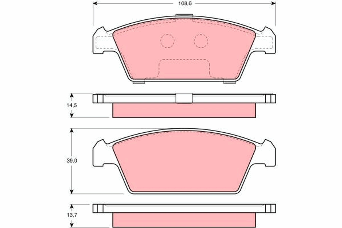 Brake Pad Set, disc brake (Front axle)  Art. GDB3108