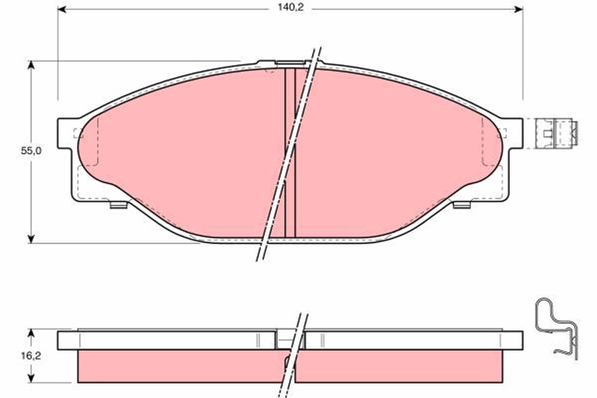 Brake Pad Set, disc brake (Front axle)  Art. GDB3109