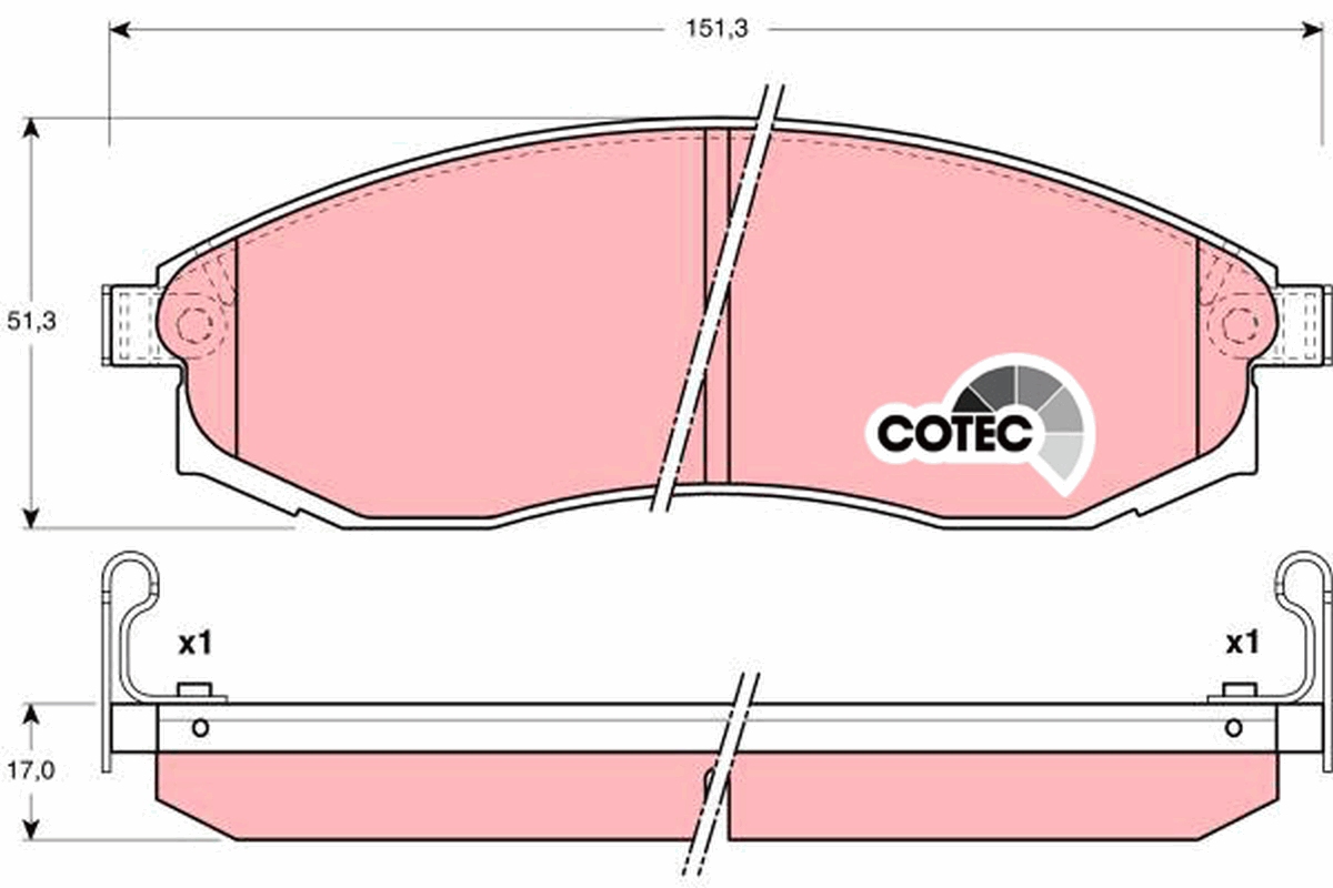 Brake Pad Set, disc brake (Front axle)  Art. GDB3124