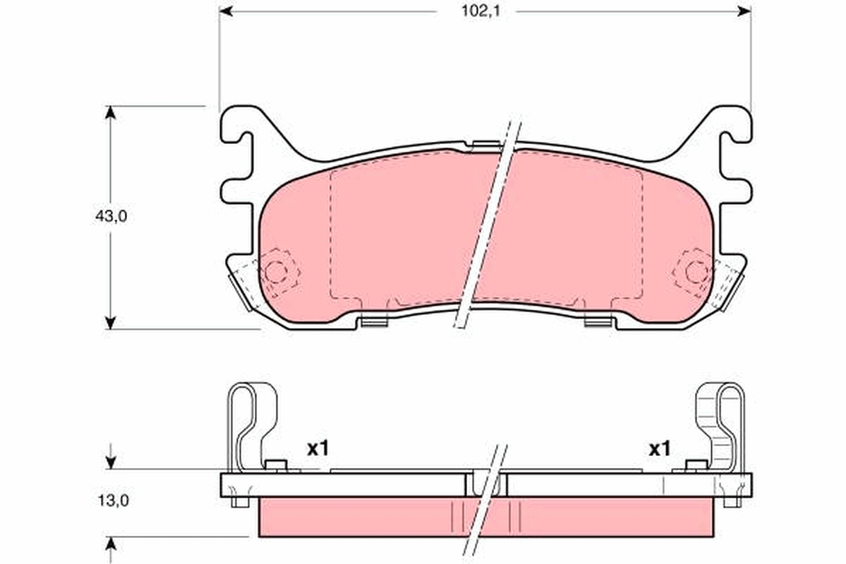 Brake Pad Set, disc brake (Rear axle)  Art. GDB3129