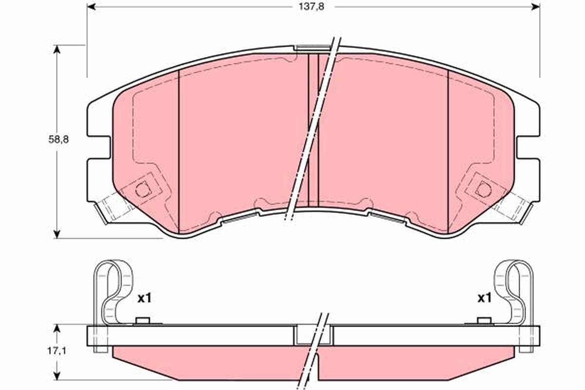 Brake Pad Set, disc brake (Front axle)  Art. GDB3162