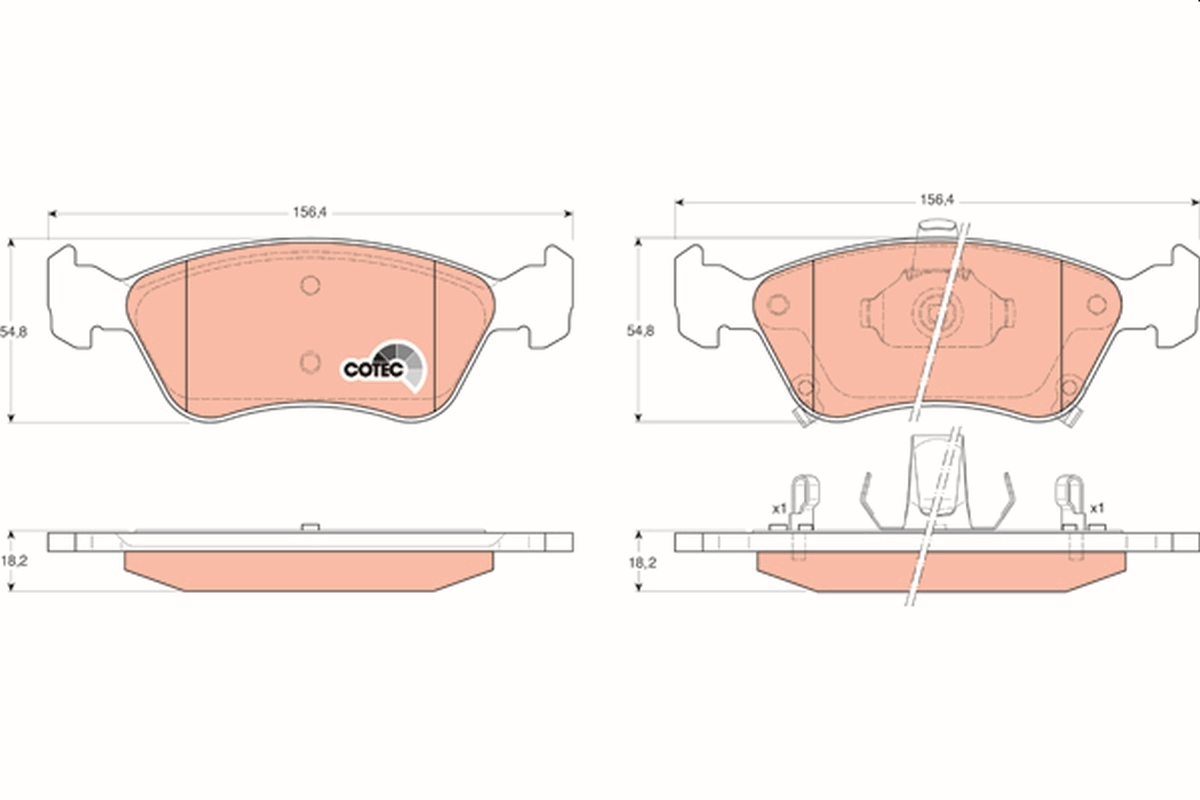 Brake Pad Set, disc brake (Front axle)  Art. GDB3163