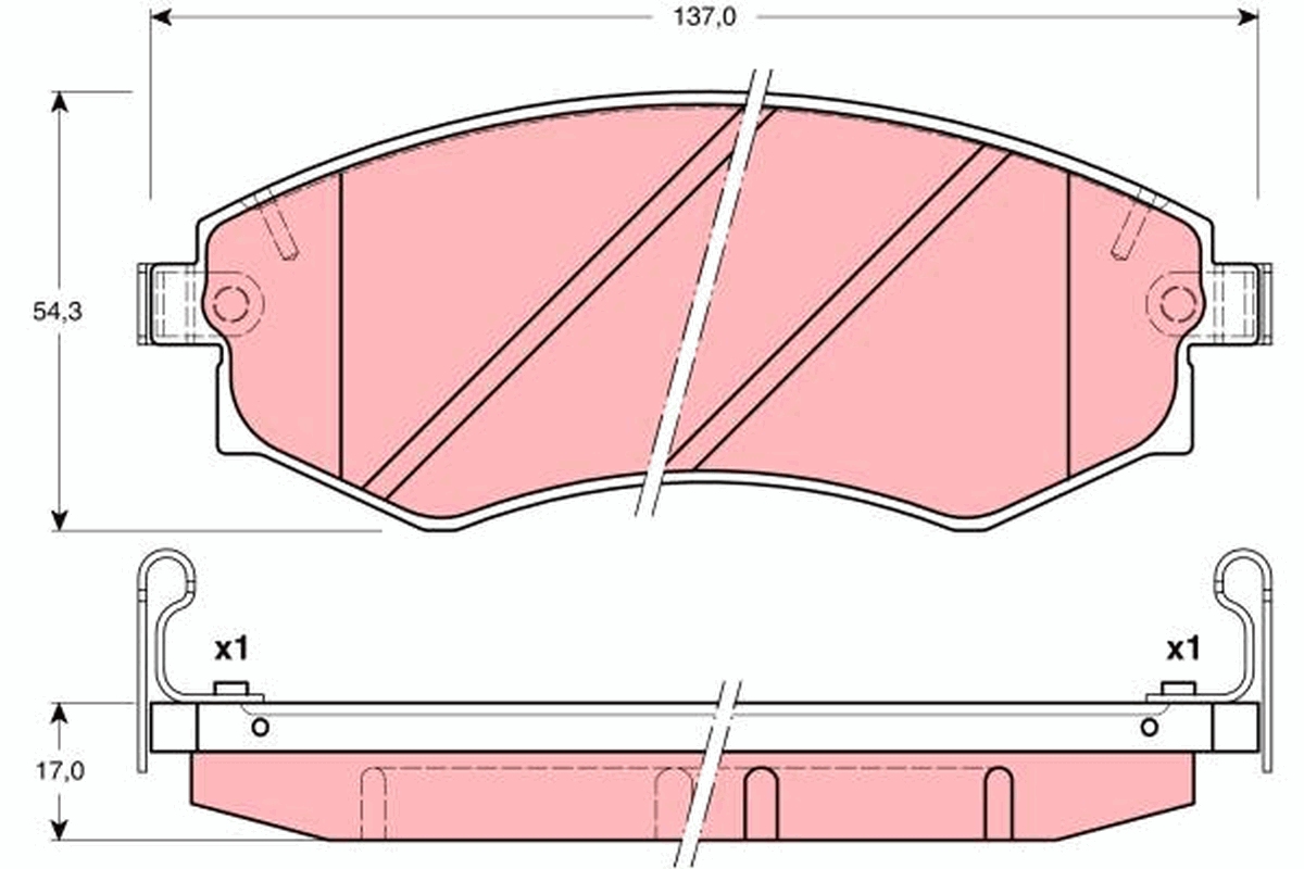 Brake Pad Set, disc brake (Front axle)  Art. GDB3169